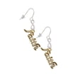 thumbnail image 3 of Delight Jewelry Goldtone Crystal Script ''Faith'' Silver tone Infinity French Earrings, 3 of 4