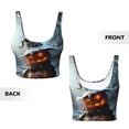 thumbnail image 6 of Sports Bras for Women Workout Tank Tops, Halloween Pumpkin Snowman Running Vest with Removable Cups, 6 of 7