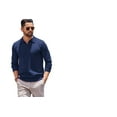 thumbnail image 6 of COOFANDY Long Sleeve Polo Shirts for Men Knit Polo Sweater Lightweight Ribbed Pullover Sweater, 6 of 6