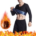 thumbnail image 3 of WMTBSRSW Sauna Suit for Men Long Sleeve Sauna Shirt Zipper Sweat Tops for Gym Workout Fitness Exercise Blue Small, 3 of 7