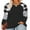 Plaid Black, variant on TIYOMI Ladies Plus Size 4X Pink Tunic Long Sleeve Raglan V Neck Color Block Blue Floral Shirt Loose Fit Tops Autumn Fall Winter Blouses 4XL 24W 26W