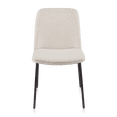 thumbnail image 3 of Bouclair Oatmeal Fabric and Metal Dining Chair, 3 of 10
