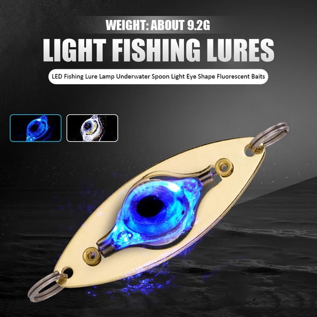 Lámpara de señuelo de pesca LED Luz subacuática Forma de ojo Cebos fluorescentes (Azul) Tmvgtek 6qb7qj2gq3ru5rp0