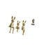 thumbnail image 5 of Figura decorativa de conejo sentado, estatua de caballero en miniatura, de resina y cerámica, ideal para escritorio, decoración del hogar o la oficina, 5 of 8