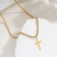 thumbnail image 2 of 2024 New Cross Pendant Necklace for Men Women Minimalist Gold Color Jewelry Male Female Necklaces Chokers Gifts, 2 of 5