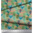 thumbnail image 2 of Soimoi Poly Georgette Fabric Tropical Leaves Print Fabric by Yard 42 Inch Wide, 2 of 3