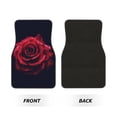 thumbnail image 5 of KAKALAD Red Rose Flower With Raindrop Valentine'S Day 01 Car Floor Mats 4PC Set Carpet Protection, Universal Fit for Car SUV VA & Truck, Vehicle Front & Rear, 5 of 7