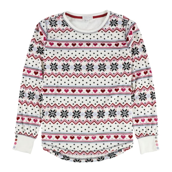 P.J. Salvage Womens Hearts And Plus Signs Pajama Sweater, Multicoloured, XX-Large