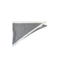 thumbnail image 3 of Scenario Women's Border Stripe Knit Triangle Scarf, Medium Grey Heather and Winter White, 3 of 5