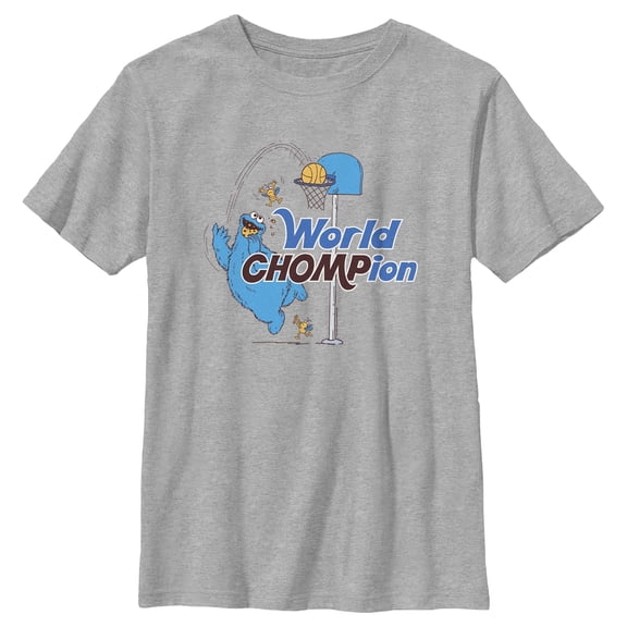 Boy's Sesame Street Cookie Monster World Chompion Graphic T-Shirt