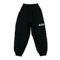 thumbnail image 1 of YOUSNH Pantalon Salopette pour Garçons Mode pour Enfants Pantalon Décontracté pour Enfants Pantalon d'Automne Pantalon Cargo Pantalon pour Garçons Noir 9-10 Ans, 1 of 8