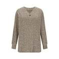 thumbnail image 6 of Fesfesfes Women's Fashion Tops Casual Fall Spring Solid Color off Shoulder Short Sleeve Pullover Knit Sweater Comfy Daily Wearing Clothes, 6 of 8