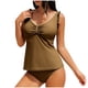 thumbnail image 1 of Conjunto de Bikini de Cintura Alta para Mujeres Traje de Baño Dividido Suelto de Color Sólido, Conjunto de Bikini de Corte Alto para Mujeres con Cojín de Pecho Y Almohadillas Extraíbles, Ropa de Play, 1 of 9