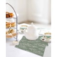 thumbnail image 4 of Dark Green Botanical Kitchen Dish Towels for Drying Dishes Set of 2, Pastoral Elegant Spring Floral Waffle Weave Microfiber Hand Tea Bathroom Towels Quick Dry & Absorbent Towel 12x12, 4 of 7