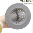 thumbnail image 4 of 2 Pack Kitchen Sink Drain Strainer, Silicone Food Sink Strainer, Drain Cover Kitchen Sink Basket for Kitchen Sink (Pink+Green), 4 of 5