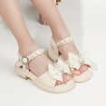 thumbnail image 2 of Xijirk Girls Thick Heel Sandals Open Toe Fashionable Cute Pearl Lace Princess Sandals,Size 10, 2 of 8