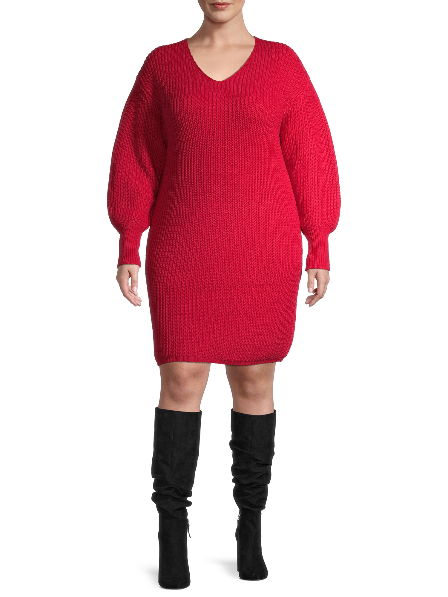 Terra \u0026 Sky Plus Size V-Neck Sweater 