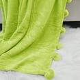 thumbnail image 2 of Home Soft Things Pompom Throw - Oasis Green - 50" x 60", 2 of 6