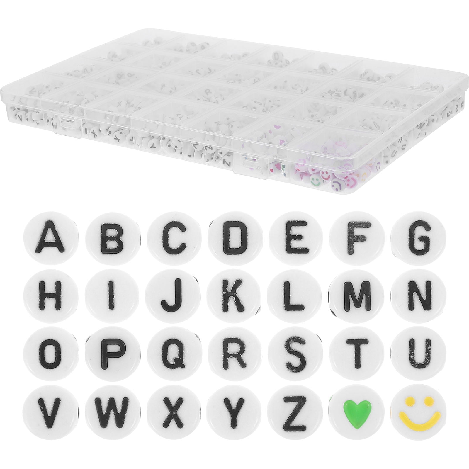 FRCOLOR 2 Boxes  Loose Beads English Letters Beads Jewelry Making Beads Acrylic Bracelet Charms