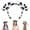 Black and White, variant on Brown Bear Ears Cute Headband Fluffy Grizzly Hairband, Animal Ear Head Wear for Makeup Washing Face Party Trips Halloween Cosplay Dress up Costume Adults Women Gift