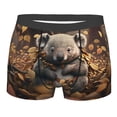 thumbnail image 5 of Uemuo Cute Fallen Leaf Koala Pattern Men's Boxer Briefs,Trunk Anti-Chafing,Comfortable, Durable, and Stylish Underwear-Small, 5 of 9