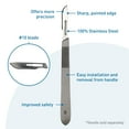 thumbnail image 6 of BodyMed Dermaplaning Blades #10 in Stainless Steel, 100 PCS - Disposable, Individually wrapped, Sterile Scalpel Blades for Estheticians, Facial Exfoliation, Hair Removal, Skin Care, Surgical &, 6 of 7