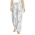 thumbnail image 2 of Goofa Hand Drawn Snake Printed Soft Pajama Pants for Women, Wide Leg Comfy Casual Lounge Yoga Pants-Large, 2 of 9