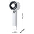 thumbnail image 3 of Linnome Digital Display Handheld Fan High Speed USB Rechargeable Powerful Wind for Outdoor 2.36x2.36x7.48in Z2-White, 3 of 7