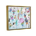 thumbnail image 4 of Stupell Industries Animals Ice Skating Scene Animals & Insects Painting Gold Floater Framed Art Print Wall Art, 31 x 25, 4 of 10