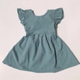 thumbnail image 4 of Visland Girl Lace Up Backless Party Flower Girl Dresses,Small Flying Sleeve for Daily Wear, 4 of 8