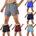 thumbnail image 2 of PUMISAS Summer Shorts For Men Elastic And Adjustable Waistband Low Waist Shorts Comfortable Casual Loose Pants Solid Color Athleisure Pants, 2 of 8