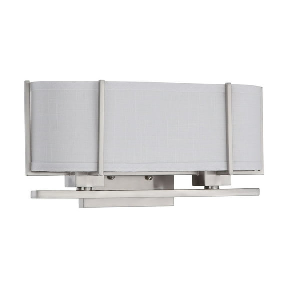 Nuvo 60-4464 - Portia - 2 Light Sconce w/ Slate Gray Fabric Shades