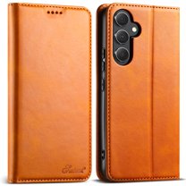 for Samsung Galaxy A14 5G Business Wallet Case, with [RFID Blocking] Card Slots Stand Strong Magnetic PU Leather Flip Fold Protective Phone Case for Samsung Galaxy A14 5G, Yellow