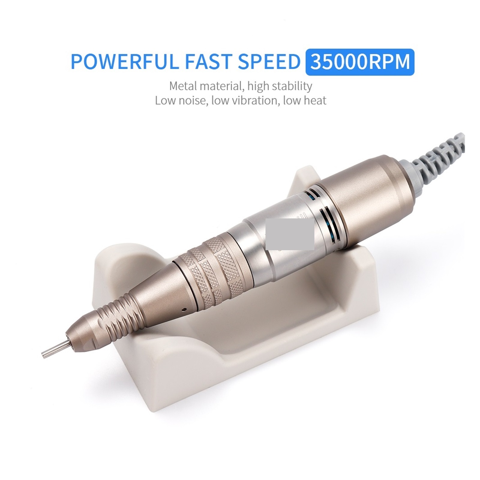 Professional Nail Polisher, 35000RPM Nail Drill Machine, Electric Nail File Polishing Grinding Device For Manicure Pedicure ,Low Noise