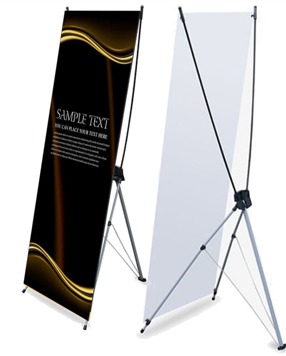 Details about   Commercial X Banner Display Stand 24" wide 63" tall travel bag Trade Show 