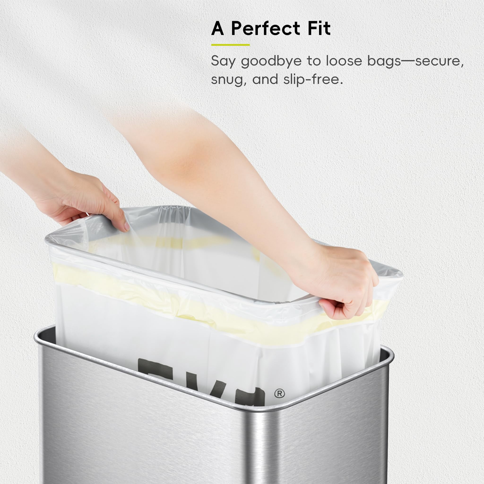 Eko 12.9 Gallon / 45-49 Liter  60 Count Drawstring Trash Bags Extra-strong Unscented Garbage Easy-dispense Roll For Kitchen & Household Use Resists Tears Leaks And Punctures Code J White