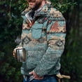 thumbnail image 2 of Telankuip Men's Fleece Fuzzy Aztec Printed Sweatshirts Winter Western Ethnic Graphic Lapel Pullovers Button up Long Sleeve Soft Comfy Oversized Tops 2025 Fashion Mens Casual Tops Light Blue3 L, 2 of 4