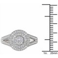 thumbnail image 4 of 1/2 Carat T.W. Diamond Double Halo Cluster 10kt White Gold Engagement Ring, 4 of 5
