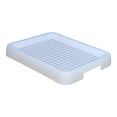 thumbnail image 5 of Serenable Rabbit Litter Tray Rabbit Toilet Portable with Grate Double Layer Guinea Pig Litter Pan Bunny Potty for Small Animals Ferrets White, 5 of 8