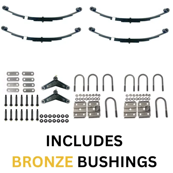 Southwest Wheel Greaseable 3500 lbs. Tandem Trailer Suspension Kit Leaf Springs, Shackle & UBolt
