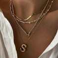 thumbnail image 4 of Gold Bubble Letter Necklace for Women, 14k Gold Plated Balloon Initial Letter Pendant Necklace Dainty Charm Initial Necklaces for Women Delicate and Trendy Custom Name Jewelry for Women, 4 of 10