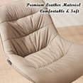 thumbnail image 3 of YOUNIKE Bar Stool, Set of 2, Modern Comfortable PU Leather Chair, Faux Leather High Upholstered Bar Stool, 32.3 Inches Tall, Armless with Backrest, Metal Legs, Khaki, 3 of 9