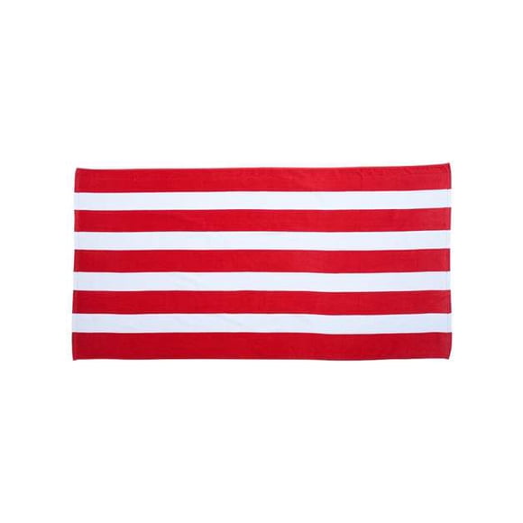 Toalla de playa Compañía de toallas Carmel Estampado Raya roja Cabana C3060S