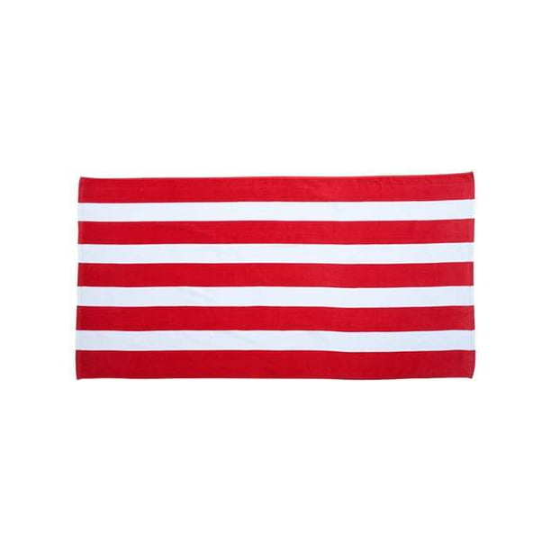 Toalla de playa Compañía de toallas Carmel Estampado Raya roja Cabana C3060S