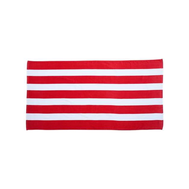 Toalla de playa Compañía de toallas Carmel Estampado Raya roja Cabana C3060S