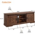 thumbnail image 6 of OKD Farmhouse TV Stand for 75 Inch TVs, Reclaimed Barnwood Entertainment Center with Sliding Barn Doors, 6 of 13