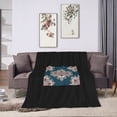 thumbnail image 6 of DouZhe Ultra-Soft Micro Fleece Lightweight Flannel Bed Blanket, Colorful Geometric Flowers Print Cozy Warm Throw Blankets, 60"x50", 6 of 7