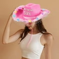 thumbnail image 4 of Birthday Tassels Rhinestones Cowgirl Hat With Colorful LED Lights Adjustable Top Caps for Parties Birthday Gathering, 4 of 8