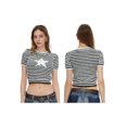 thumbnail image 3 of Yunliwuli Women's Plush Crop Tops Short Sleeve Crewneck Heart/Cherry/Star Print Short T-shirt, 3 of 9