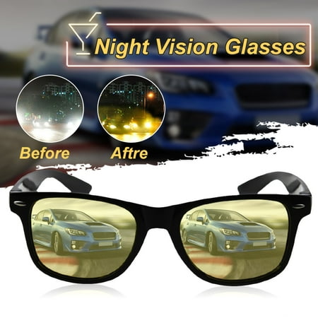 Polarized Night Vision Yellow Lens Glasses Sunglasses Driving Riding Sport Goggles